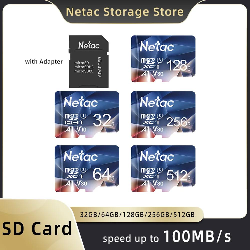 Netac  ޸ SD ī, ũ  , ũ SDXC ī, 512GB, 256GB, 128GB, 64GB, 32GB, U3 ޸ 丮 ī, A1, P500